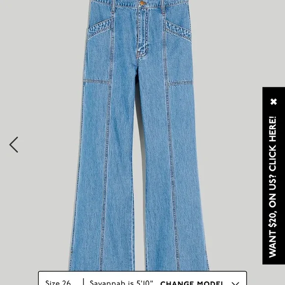 MADEWELL 70’s inspired fit and flare jeans - Picture 8 of 9